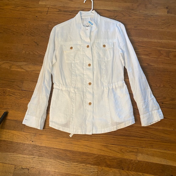 J.McLaughlin Long Sleeve Button Down linen top- NWT - Picture 3 of 8